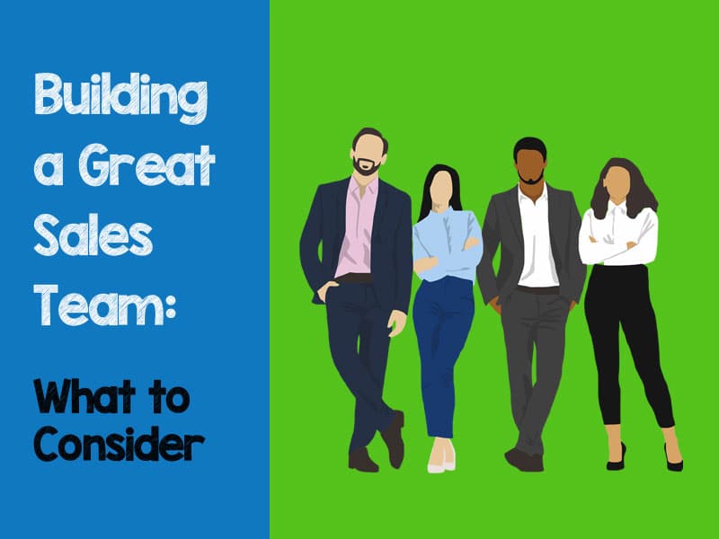 four people in a group to illustrate building a great sales team